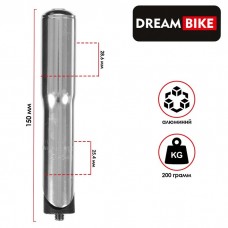 Адаптер для выноса Dream Bike, 25,4x150 мм, серый