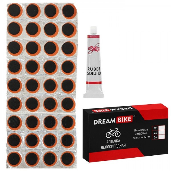 Аптечка Dream Bike, 36 заплаток+клей