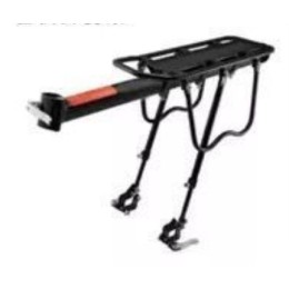 Багажник на подседельный штырь с боковыми упорами на хомутах, черный