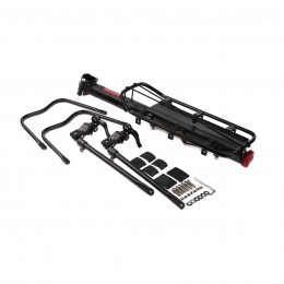 Багажник на подседельный штырь с боковыми упорами на хомутах, черный