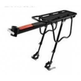 Багажник на подседельный штырь с боковыми упорами на хомутах, черный