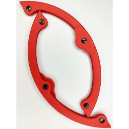 Бампер для сноуборда SNOWBOARD PROTECTION A076, красный (2 шт + 6 болтов)