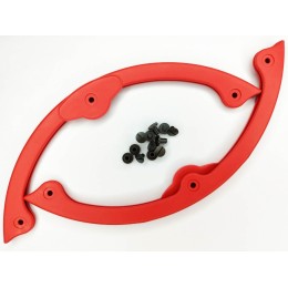 Бампер для сноуборда SNOWBOARD PROTECTION A076, красный (2 шт + 6 болтов)