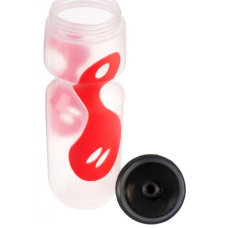 Бутылка для воды 700 мл, велосипедная, пластик PP, вставки «Волны» красные,6.5х22 см