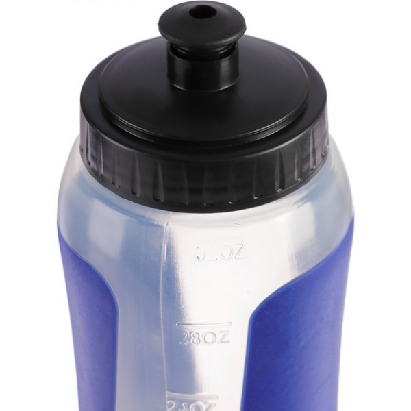 Бутылка для воды 900 мл, велосипедная, пластик PP, вставки синие, 8х23.5 см