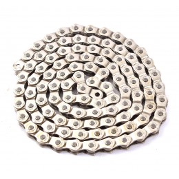 Цепь 1 ск. KMC HL1 Wide (HL-710) 1/2"x1/8", 100 зв, серебристая, звенья Half link (черепица), без замка, инд уп.