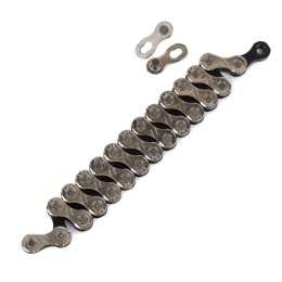 Цепь 11 ск. KMC X11. 1/2"x11/128"116звеньев. Asymmetrical chamfering. 100% Compatibility. С замком. Без блистера