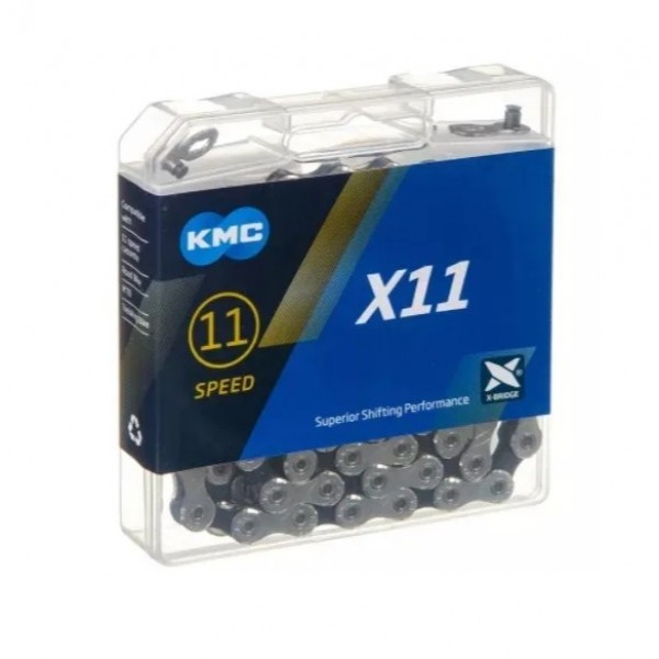 Цепь 11 ск. KMC X11, 1/2"x11/128", 118 зв.