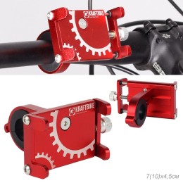 Держатель для телефона KRAFTBIKE BG-087-R, 82-127мм. алюминиевый, красный