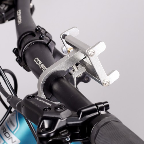 Держатель для телефона KRAFTBIKE BG-087-S, 82-127мм, алюминиевый, серебристый