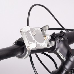 Держатель для телефона KRAFTBIKE BG-087-S, 82-127мм, алюминиевый, серебристый