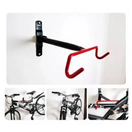Держатель для велосипеда настенный, черный/красный