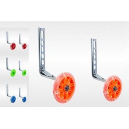 Дополнительные колеса для велосипеда (пара) , с функцией подсветки, цветные