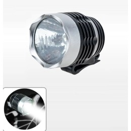 Фара передняя, 1 super LED, 3 Вт, 3 режима, влагозащищенная, (2 CR2032 в комплекте), черно-серебристая, блистер