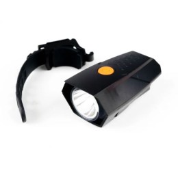 Фара передняя 1 Super LED 5 Watt, USB кабель, с аккумулятором 3,7V, 600 mAh, 3 режима раб., функция проблесковых маячков, Waterproof XFL-178