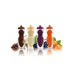 Фляга 0,75 л, с защитной крышкой,  кратоновыми бежевыми вставками, с ароматом ванили, перламутровая.V-9000S