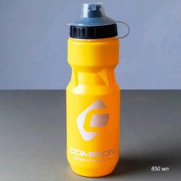 Фляга COMIRON "Advance" 850 мл. с пылевой крышкой и одноцветным принтом, жёлтая