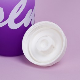 Фляга с флягодержателем для воды COMIRON ESLNF 620мл, двухцветная с пылевой силиконовой крышкой, фиолетово-белая