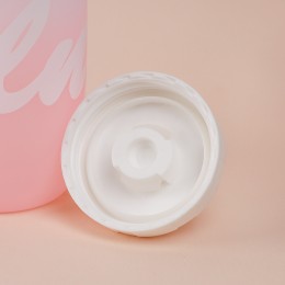 Фляга с флягодержателем для воды COMIRON ESLNF 620мл., двухцветная с пылевой силиконовой крышкой, розово-белая