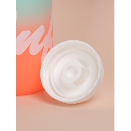 Фляга с флягодержателем для воды COMIRON ESLNF  620мл. двухцветная с пылевой силиконовой крышкой, зелено-розовая