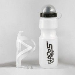 Фляга с пылезащитой "Мастер К.", 750 мл, с креплением, белая