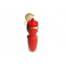Фляга V-9000S\Red,750мл,пласт.,с клапаном,защитная крышка, резиновое напыление,серебр./красная.