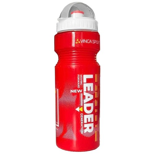 Фляга велосипедная с защитой от пыли 750мл, "Leader red new", инд.уп. Vinca sport
