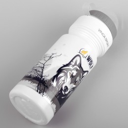 Фляга велосипедная с защитой от пыли 750мл, "волк", инд.уп. Vinca sport