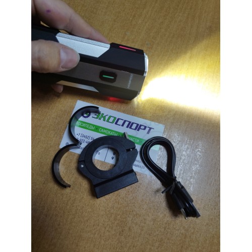 Фонарь передний COMIRON "BLAZEEE" корпус: алюминий, свет: T20+COB, 700lm, 4000mAh, 6 режимов, Type-C