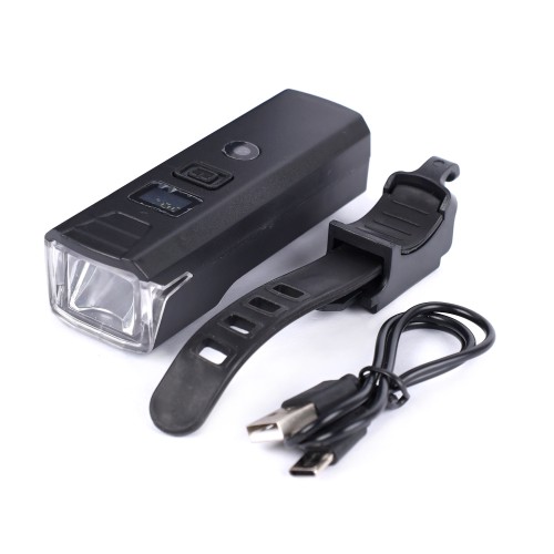 Фонарь передний COMIRON "DIGITAL" корпус: ABS+PC; свет: 260lm; аккум 1500 mAh, Type-C; влагозащита IP67