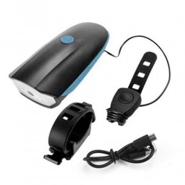 Фонарь передний с звонком COMIRON "EASY", синий