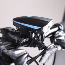 Фонарь передний с звонком COMIRON "EASY", синий