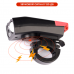 Фонарь передний COMIRON "SMART2" ABS; 2xT6, 800lm; 2000 mAh, USB; ближний/дальний свет сигнал 120Дб. 5 режимов, красный