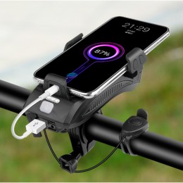 Фонарь передний/ крепление смартфона COMIRON "HOLDER", чёрный