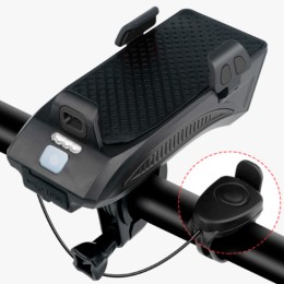 Фонарь передний/ крепление смартфона COMIRON "HOLDER", чёрный