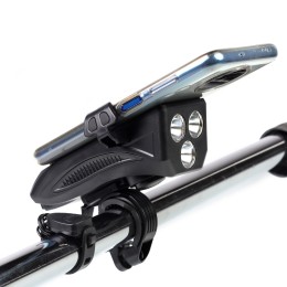 Фонарь передний/ крепление смартфона COMIRON "HOLDER", чёрный