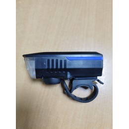 Фонарь передний LY-18, 5 LED, 4 режима работы,  ААА*3 шт (не в комплекте), черный/синий