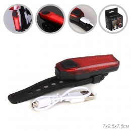 Фонарь задний COMIRON TA08: ABS, IPX4; свет: 12LED, 80lm; аккум: 150mAh, USB; 5 режимов