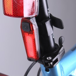 Фонарь задний COMIRON TA08: ABS, IPX4; свет: 12LED, 80lm; аккум: 150mAh, USB; 5 режимов