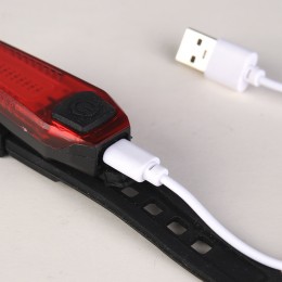 Фонарь задний COMIRON TA08: ABS, IPX4; свет: 12LED, 80lm; аккум: 150mAh, USB; 5 режимов