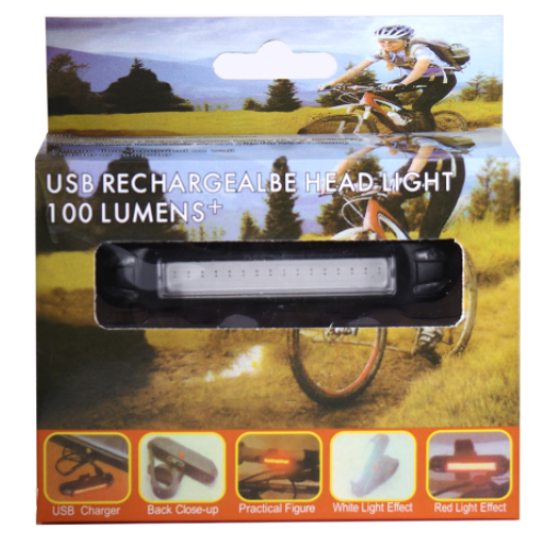 Фонарь задний COMIRON TA09 корпус: ABS, свет: 15COB LED, 200lm, 500mAh, 5 режимов, USB-micro