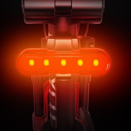 Фонарь задний COMIRON TA10 корпус: ABS, IPX5; свет: COB(5LED), 80lm; аккум: 220mAh, USB; четыре режима, поворотный на 360С