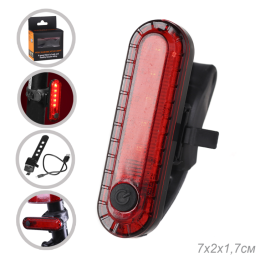 Фонарь задний COMIRON TA11 корпус: пластик, IPX4; свет: COB(5LED), 50lm; аккум: 330mAh, USB; четыре режима, OPP