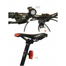 Фонари велосипедные передний и задний LED комплект 2 шт питание от батареек