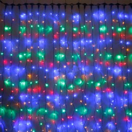 Гирлянда занавес с пультом 3*3, цветная