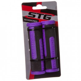 Грипсы 110 мм Novatrack, черно-фиолетовые