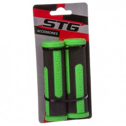 Грипсы 110 мм Novatrack, черно-салатовые