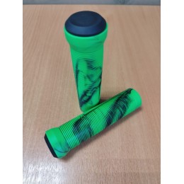 Грипсы 125 мм для велосипеда/самоката, зеленый/черный