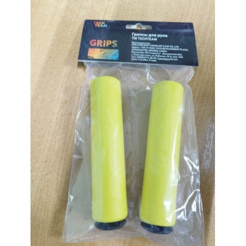 Грипсы 125 мм пенка TechTeam SZ-B-098A, желтые