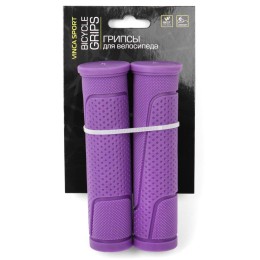 Грипсы 125 мм резиновые, инд. уп. Vinca Sport, фиолетовые